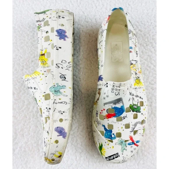 (RARE) VANS • No-Comply x Daniel Johnston Slip-On Trek Slippers, 7 - Picture 4 of 15